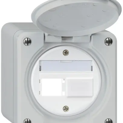 Kit di montaggio AP robusto IP55 uscita frontale per 2×R&M grigio 