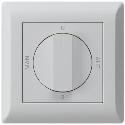 Interruttore rotativo INC 0-Man-0-Aut. grigio chiaro kallysto.line 2/1L manopola 