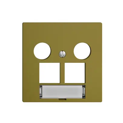 Kit di copertura EdizioDUE F, p.presa multimedia EASYNET, p.2×RJ45 S-One, olive 