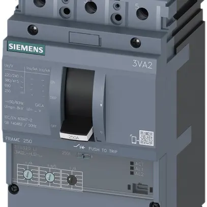 Leistungsschalter Siemens SENTRON 3VA2 3L 63…160A Ii=1.5…12× M-55kA FA 