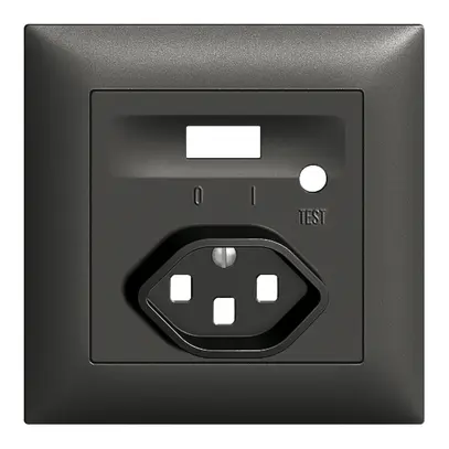 Kit frontal EDIZIOdue pour prise FI noir 