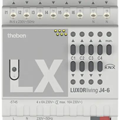 Actionneur de jalousie KNX AMD Theben LUXORliving J4-6 