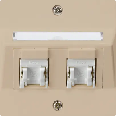 UP-Montage-Set kallysto A Kat.5e 2RJ45/u beige 