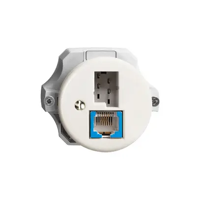 Presa T+T 6P/1×RJ45 DSL-a banda larga bianco Standard 