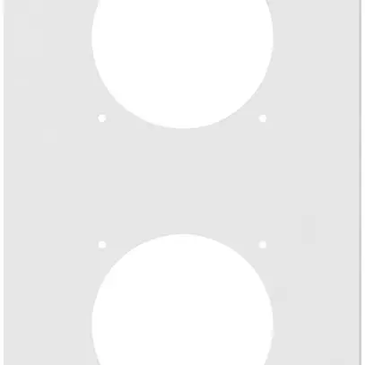 Placca d.montaggio INC robusto 2×1 alluminio, bianco 