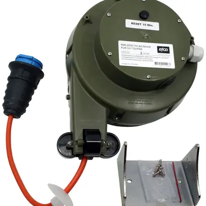 Avvolgicavo automatico EFCO KNN T13 7m×3x1.5mm² EPR/PUR IP54 verde 