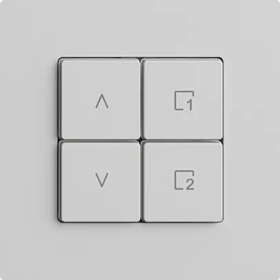 Nebenstelle 1K/4T zu Storenschalter Szene Edue Wiser hellgrau 