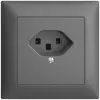 Presa INC EDIZIOdue T23 16A grigio scuro, morsetti a vite 