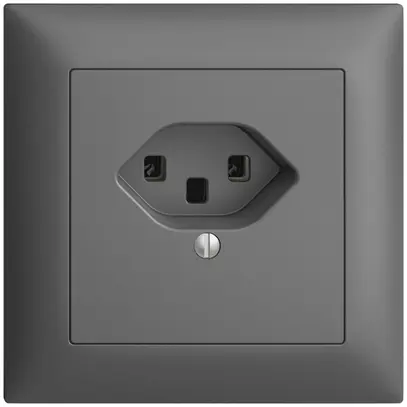 Presa INC EDIZIOdue T23 16A grigio scuro, morsetti a vite 