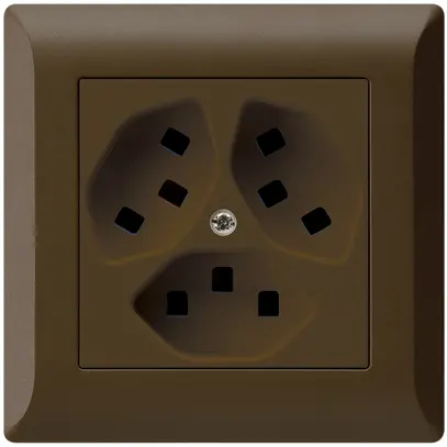 Presa INC Hager kallysto.line 3×T23 C marrone 