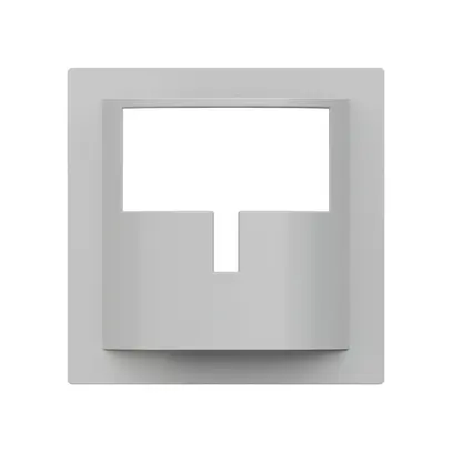 Plaque frontale Hager kallysto H pour détecteur de mouvement gris clair 