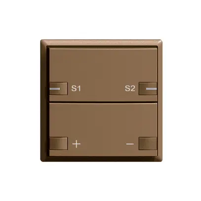 Frontset Dimmer 1…10V Szene 1K/2T ZEP 60×60mm coffee 