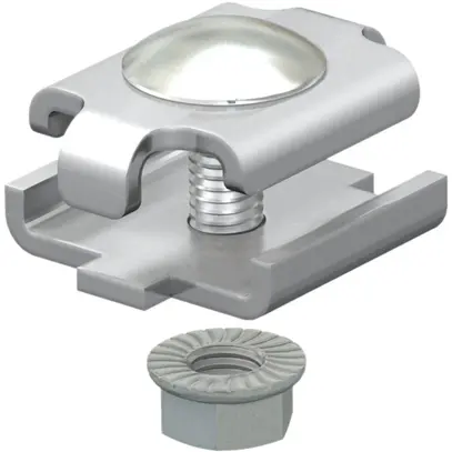 Raccordo punto di giunzione Bettermann con vite M6×20 per canale a griglia A4 