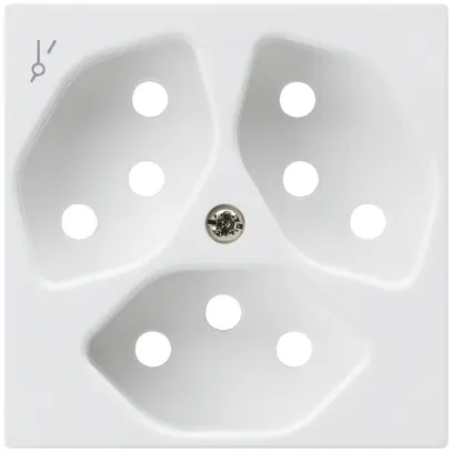 Plaque frontale kallysto 3×T13/1 60×60mm blanc avec sécurité enfants 