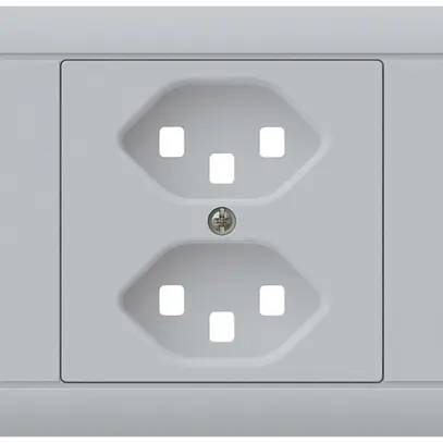 Kit frontale INS kallysto per presa INS 2×tipo 23 telaio a innesto grigio chiaro 