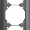Cadre de recouvrement EDIZIOdue 1×3 gris foncé 