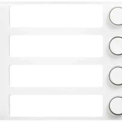 Plaque frontale pour module d'appel Urmet Alpha, 4×bouton, IP55, blanc 
