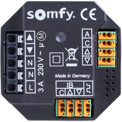 Attuatore di persiana INS Somfy animeo IB+ 4 AC MotorController 2/3 IWN UP 230V 