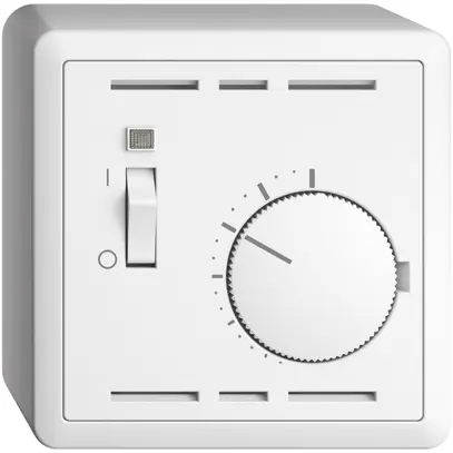 Thermostat d'ambiance AP EDIZIOdue blanc, avec interrupteur 
