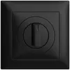 Kit frontal ENC EDIZIOdue noir 88×88mm pour interrupteur rotatif 
