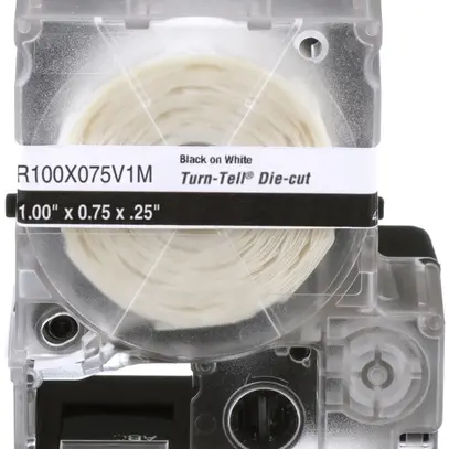 Cassette d'étiquettes Panduit MP, auto-laminant, 25.4×19.1mm clair/blanc 