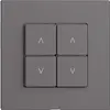 Comando per interruttore tapparelle 2c/4t Edue Wiser grigio scuro 