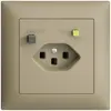 UP-Steckdose EDIZIOdue T23 FI 30mA FMI, sand 