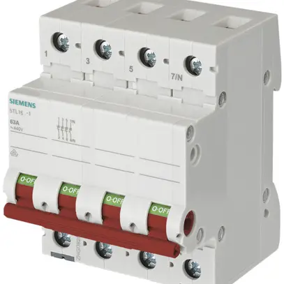 Interrupteur AMD Siemens SENTRON 5TL1, 63A/440V 3L 3F+N, levier rouge, 4UM 
