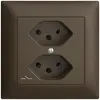 Prise ENC EDIZIOdue 2×T13 coffee 1×S 