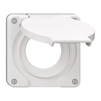 Couvercle avec clapet NEVO Ø43mm pour prise SCHUKO bc (joint no) 