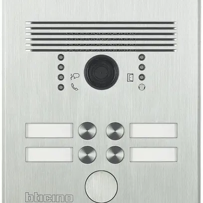 Interphone portier ENC avec vidéo Bticino 2×2 touches inox. 
