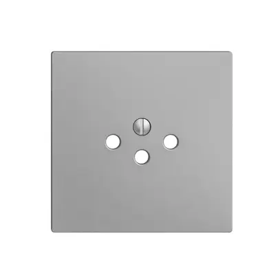 Plaque frontale EDIZIOdue T12 silver pour prise 