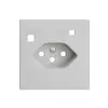 Kit frontal EDIZIOdue pour prise FI F, T13, gris clair 