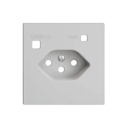 Kit frontale EDIZIOdue per presa FI F, T13, grigio chiaro 