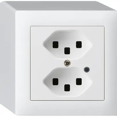 Presa AP Hager kallysto 2×T23 illuminato Q bianco ultra 