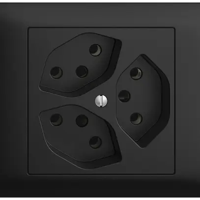 Prise INC EDIZIOdue BKE 3×T13 noir 