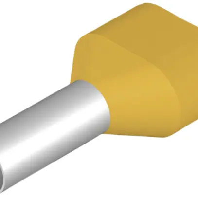 Capocorda doppio Weidmüller H isolato 2×6mm² 12mm giallo DIN sciolto 