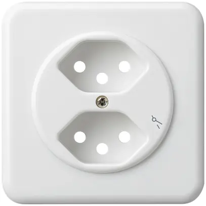 Kit frontale INC basico 2×tipo 13/1 86×86mm bianco con protezione bambini 