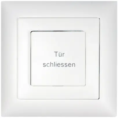 Tasto INC BSW EDIZIOdue, testo <Tür schliessen> IP20, bianco 