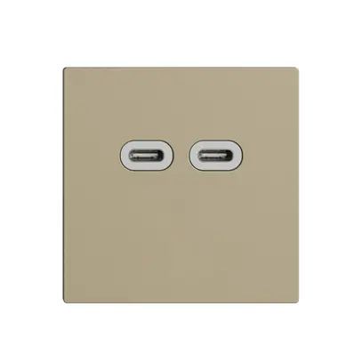 Steckdose USB 18W 2×Typ C Feller EDIZIOdue F 230V 3600mA sand 