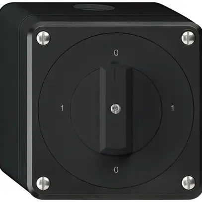 Interruttore rotativo AP robusto IP55 schema 0/2P nero 