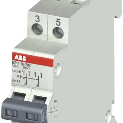 Interruttore di gruppo AMD ABB E214, 16A/250V 2L 2C, 1UM, "I-0-II" 