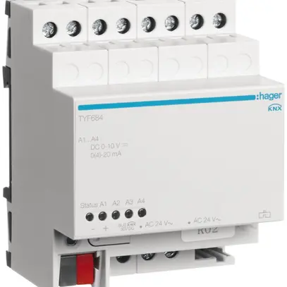 REG-Analogausgang KNX Hager 4-fach 