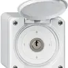 Interruttore a chiave AP robusto IP55 con copertura S0/1P bianco 