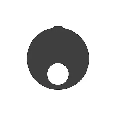 Plaquette indicatrice STANDARDdue noir pour poussoir de sonnerie 