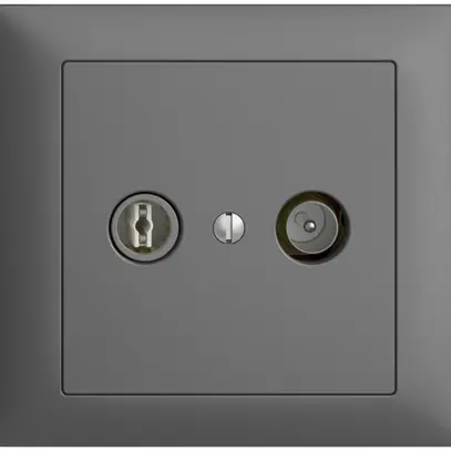 Presa TV-R INC EDIZIOdue 11dB grigio scuro a banda larga 5…2000MHz, FKE 