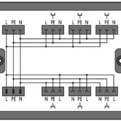 Box di distribuzione WAGO WINSTA, codice A, 1 entrata 3L/7 uscite 3L, ne 