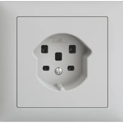 EB-Steckdose EDIZIOdue T25 16A hellgrau, Schraubklemmen 