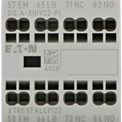 Contact auxiliaire Eaton, 4P, Ith=16A, 1F, 1O, fixation frontale, bornes Push-in 