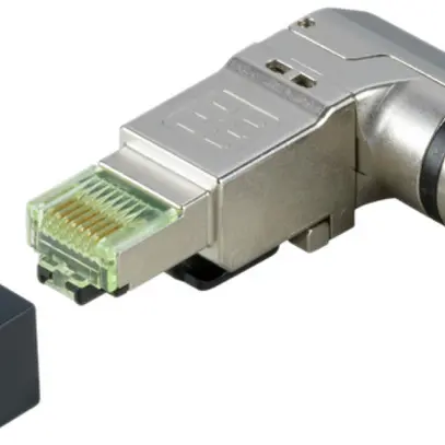 Fiche RJ45 Weidmüller coudé cat.6A T568-A Øisolation 1…1.6mm 